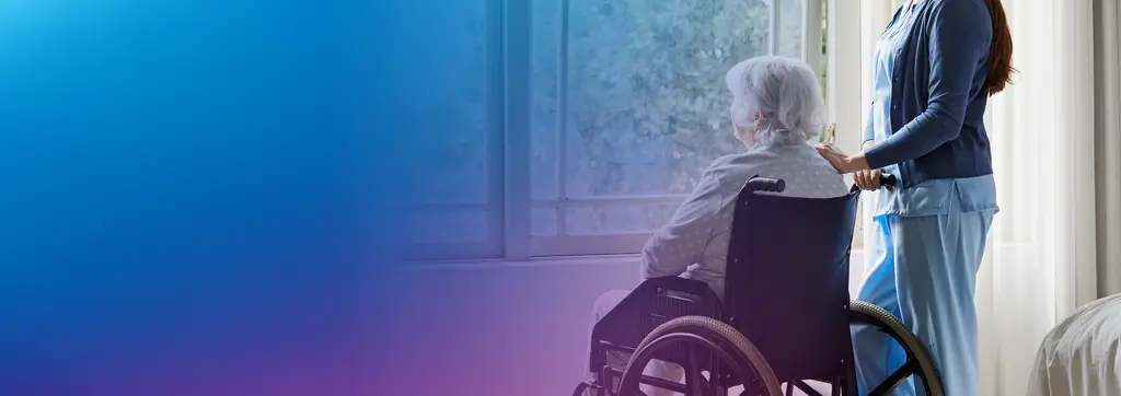 Women sitting in wheel chair