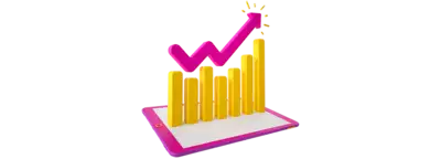 Icon showing upward chart